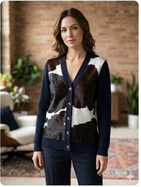 Tory Burch Calf Hair Cardigan